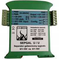 Separator Galwaniczny sygnału napięciowego 0/1-10V -  SEPGAL U/U