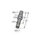Czujnik, indukcyjny z rozszerzonym zakresem detekcji BI2-EG08-AP6X-V1131, PNP, NO, M8, 2 mm, M8, 4602050