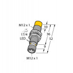 Czujnik, indukcyjny z rozszerzonym zakresem detekcji NI8-M12-AP6X-H1141, PNP, NO, M12, 8 mm, 4611310