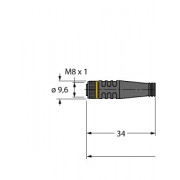 Przewód podłączeniowy, PKG3M-2/TXL, 6625550, 2 m; 3 x 0,34 mm², M8